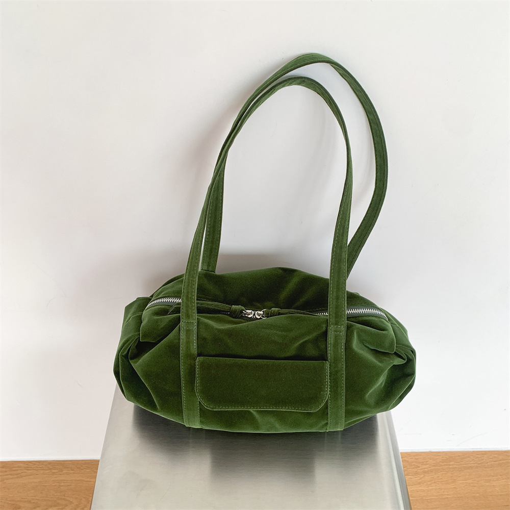 Women Hand Bags For Office - Bolsas Boston de veludo vintage para