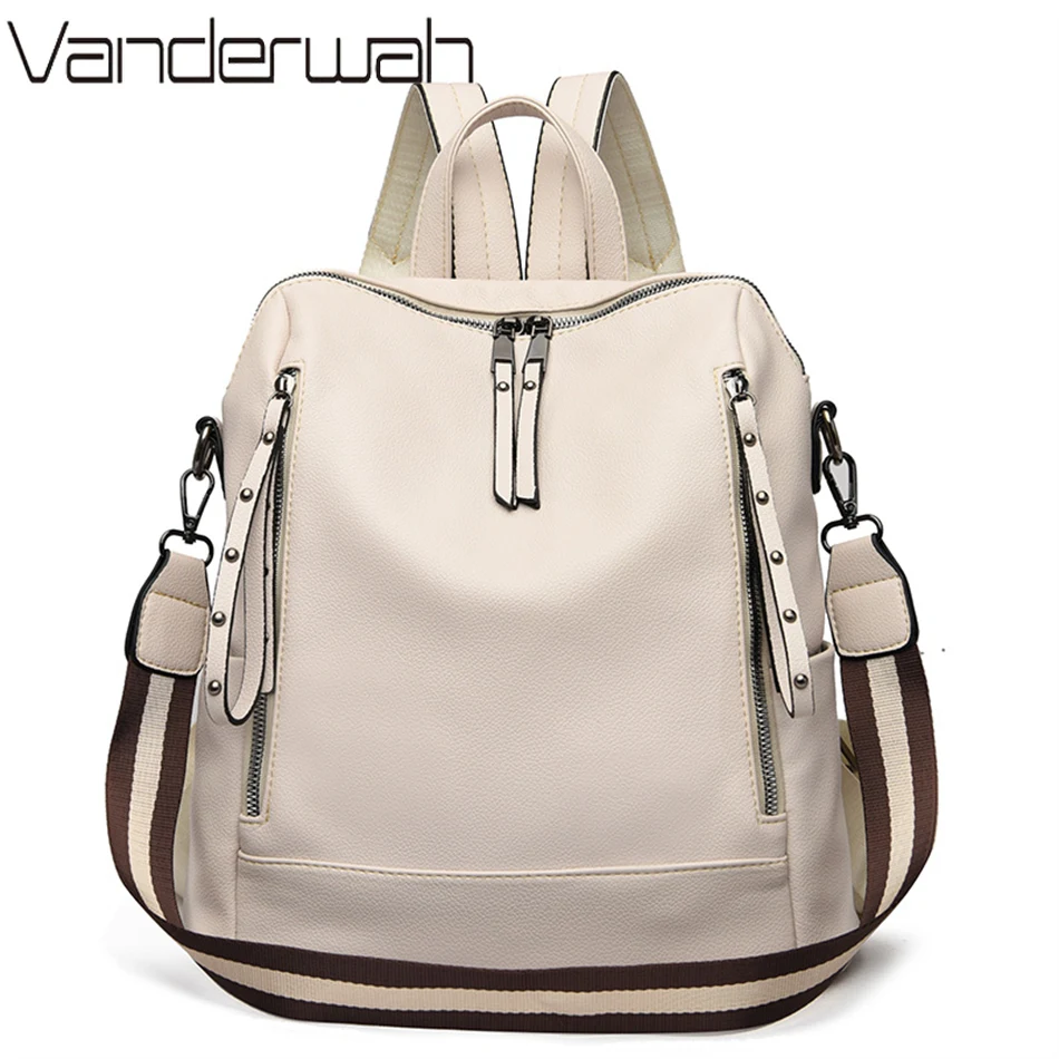 Women Bags Branded - Mochilas multifuncionais de couro macio para