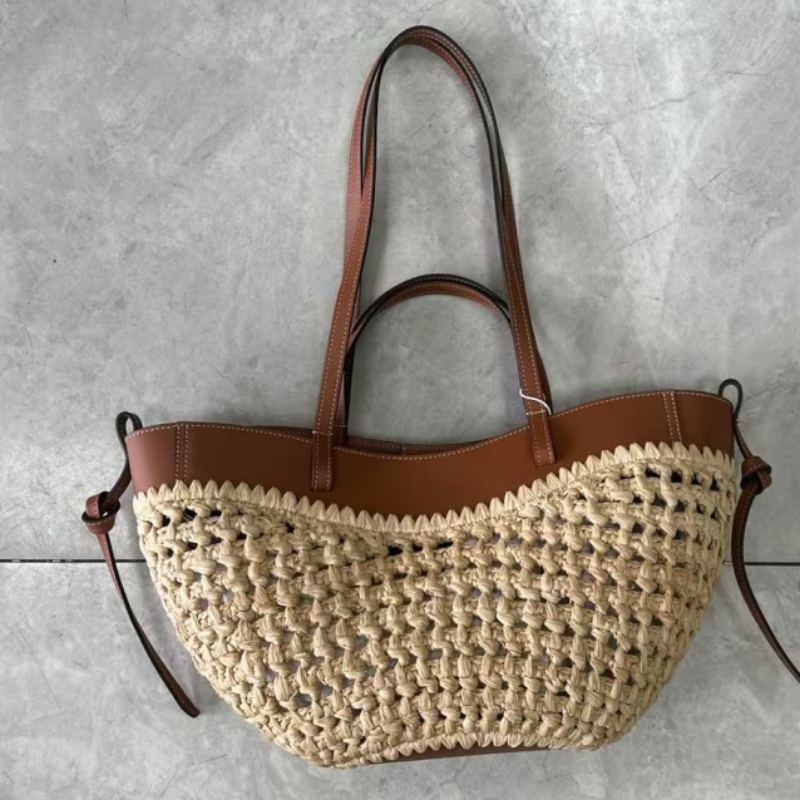 Marca oco tecido saco de praia - Women Bags On Sale avaliação e preço