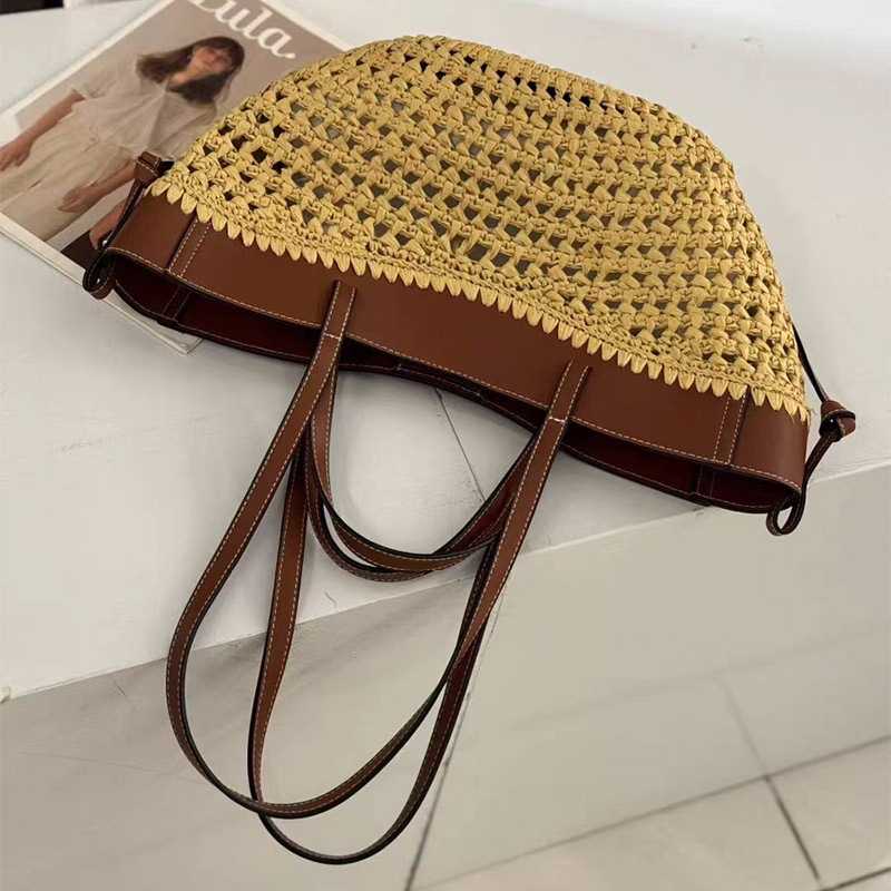 Marca oco tecido saco de praia - Women Bags On Sale avaliação e preço