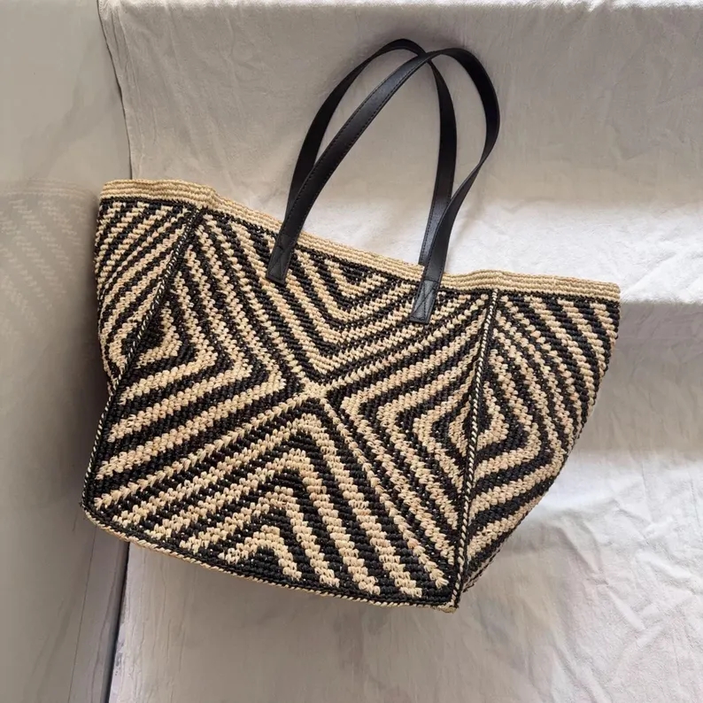 Bolsa Tote Grande de Palha Ráf - Women'S Raffia Bags avaliação e preço