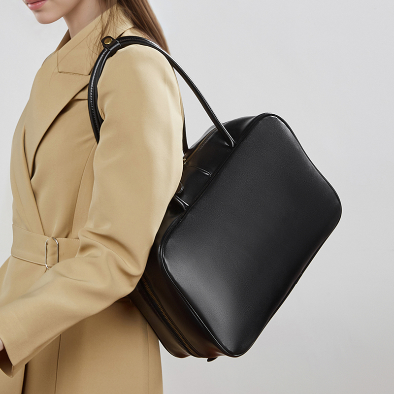 BURMINSA Bolsa Boston de Couro - Women Hand Bags For Office avaliação e preço