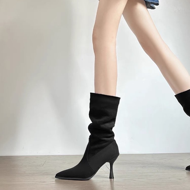 Botas modernas de camurça de v - Women Bags On Sale avaliação e preço