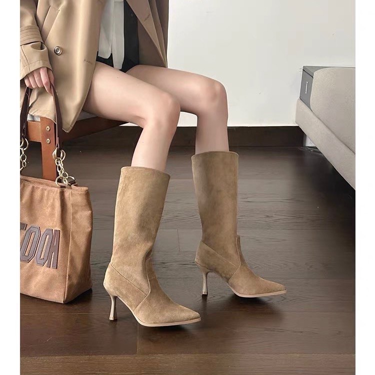Botas modernas de camurça de v - Women Bags On Sale avaliação e preço